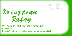krisztian rafay business card